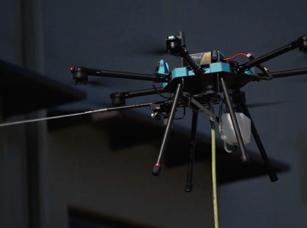 Close-up of the Sherpa drone rig